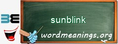 WordMeaning blackboard for sunblink
